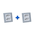 Kit Espelhos De Tomadas Duplo Chanfrado Com 2 Tomadas 20a Pre