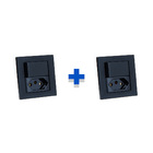 Kit Espelhos De Tomadas Duplo Reto 1 Tom 10a 1 Interruptor Br