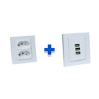 Kit Espelhos De Tomadas Duplo Reto 1 Tomada 20a 3 Usb 5.2a Pr