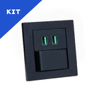Kit Espelhos De Tomadas Duplo Reto 2 Usb 4.9a  1 Interruptor
