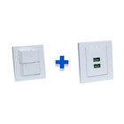 Kit Espelhos De Tomadas Duplo Reto 2 Usb 4.9a  1 Interruptor