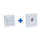 Kit Espelhos De Tomadas Duplo Reto 2 Usb 9.0a 1 Interruptor P
