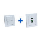 Kit Espelhos De Tomadas Duplo Reto 3 Usb 5.2a 1 Interruptor C