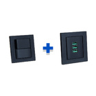 Kit Espelhos De Tomadas Duplo Reto 3 Usb 5.2a 1 Interruptor C