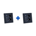 Kit Espelhos De Tomadas Duplo Reto Com 2 Tomadas 20a Branco