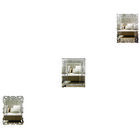 Kit Espelhos Decorativos Venezianos  Pegui Rimini 3 Peças Pra