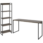 Kit Estante Areta 5 Prateleiras Com Mesa Industrial Aspen 150