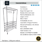 Kit Estante Cabideiro De Aço 5 Prateleiras Cromada Aramada 12