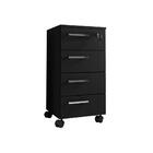 Kit Estante, Mesa E Gaveteiro Com Chave Escritório Preto