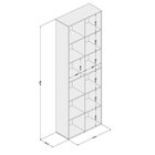 Kit Estante Para Livros Com 12 Nichos 221cmx148cm Caracol Cas