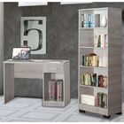 Kit Estante Para Livros Mesa Escrivaninha Giovana Natural