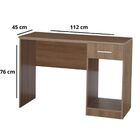 Kit Estante Para Livros Mesa Escrivaninha Onix Mel Com Porta