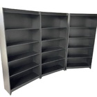 Kit Estantes Para Livros Preta 185X276X32Cm - Deep