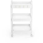 Kit Estética Com Banco Mocho E Carrinho Organizador - Branco