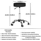 Kit Estética Com Banco Mocho E Carrinho Organizador - Preto