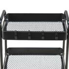 Kit Estética Com Banco Mocho E Carrinho Organizador - Preto