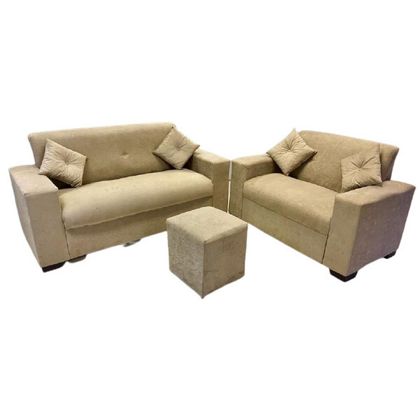 Kit Estofado Roma 3 E 2 Lugares Puff E Almofadas Finezzi