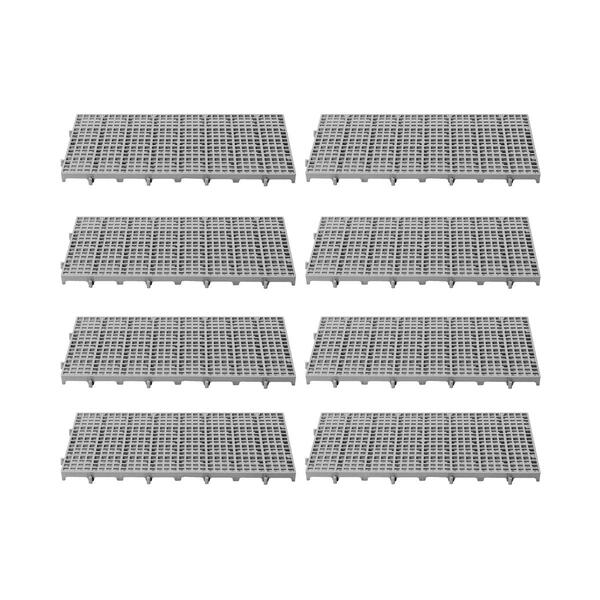 Kit - Estrado Plástico (8 Un = 1m²) 2,5x25x50 Cinza - Della P