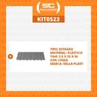 Kit - Estrado Plástico (8 Un = 1m²) 2,5x25x50 Cinza - Della P