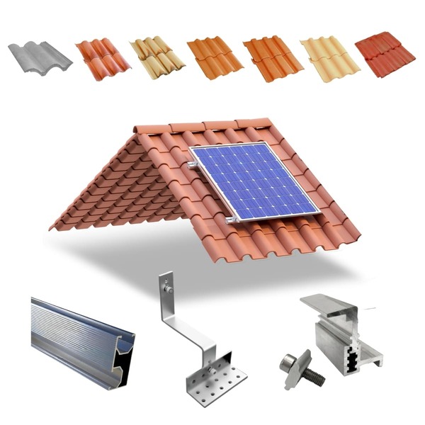 Kit Estrutura Fixador Linha C 1,20m Para 01 Placa Painel Sola