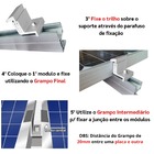 Kit Estrutura Fixador Linha C 1,20m Para 02 Placas Painel Sol