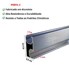 Kit Estrutura Fixador Linha C 1,20m Para 02 Placas Painel Sol