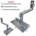 Kit Estrutura Fixador Linha C 1,20m Para 03 Placas Painel Sol