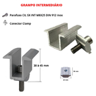 Kit Estrutura Fixador Linha C 1,20m Para 04 Placas Painel Sol