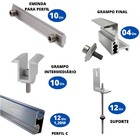 Kit Estrutura Fixador Linha C 1,20m Para 06 Placas Solar Alum