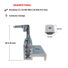 Kit Estrutura Fixador Linha C 1,20m Para 07 Placas Solar Alum