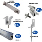 Kit Estrutura Fixador Linha C 1,20m Para 3 Placas Solar Alumí