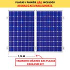 Kit Estrutura Suporte Fixador 1,20m Para 03 Placa Solar Alumí