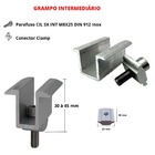 Kit Estrutura Suporte Fixador Linha C P/ 08 Placas Solar Alum