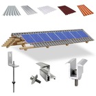 Kit Estrutura Suporte Fixador Linha C P/ 08 Placas Solar Alum