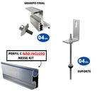 Kit Estrutura Suporte Fixador Linha C P/ 1 Placa Solar Alumín