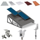 Kit Estrutura Suporte Fixador Linha C P/ 2 Placas Solar Alumí