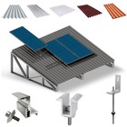 Kit Estrutura Suporte Fixador Linha C P/ 3 Placas Solar Alumí