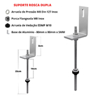 Kit Estrutura Suporte Fixador Linha C P/ 3 Placas Solar Alumí