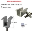 Kit Estrutura Suporte Fixador Linha C P/ 4 Placas Solar Alumí