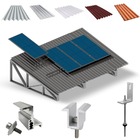 Kit Estrutura Suporte Fixador Linha C P/ 4 Placas Solar Alumí