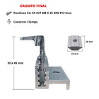 Kit Estrutura Suporte Fixador Linha C P/ 7 Placas Solar Alumí