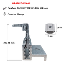 Kit Estrutura Suporte Fixador Linha C Para 02 Placas Solar Al