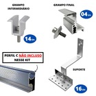 Kit Estrutura Suporte Fixador Linha C Para 08 Placas Solar Al