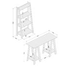 Kit Estudo Mesa Cavalete E Estante Imaginare - Branco