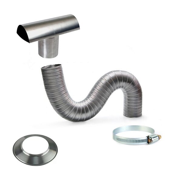 Kit Exaustão De 60 Mm Para Aquecedor A Gás