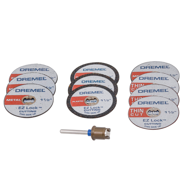 Kit Ez-Lock Para Cortar 11 acessórios Dremel