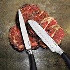 Kit Faca Santoku + Faca 8 Hanzzo Inox Fracalanza