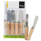 Kit Facas Para Pate Cabo Madeira Wincy