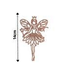 Kit Fada Gliter Rosê Gold 14cm Enfeite Natalino Fadinha 4 Peç