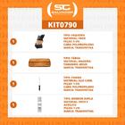 Kit - Faqueiro 6 Peças + Tábua Churrasco 49x28 + Chaira + Moe